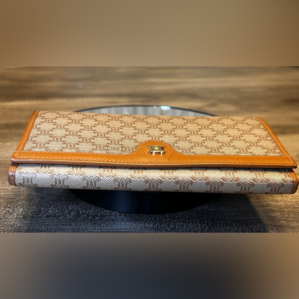 106. Celine Brown and Tan Macadam Wallet-COA - Picture 3 of 12